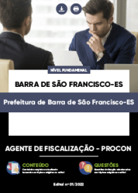 Agente de Fiscalização -Procon - Prefeitura de Barra de São Francisco-ES