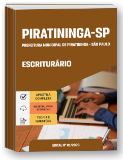 Escriturário - Prefeitura de Piratininga-SP