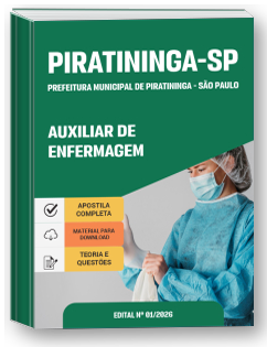 Auxiliar de Enfermagem - Prefeitura de Piratininga - SP