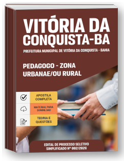 Pedagogo - Zona Urbana e-ou Rural - Prefeitura de Vitória da Conquista - BA