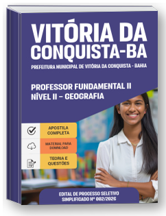 Professor Fundamental II Nível II - Geografia - Prefeitura de Vitória da Conquista-BA