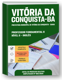 Professor Fundamental II Nível II - Inglês - Prefeitura de Vitória da Conquista-BA