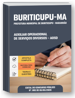 Auxiliar Operacional de Serviços Diversos - AOSD - Prefeitura de Buriticupu-MA