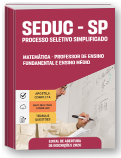 Professor de Ensino Fundamental e Ensino Médio - Matemática - SEDUC-SP