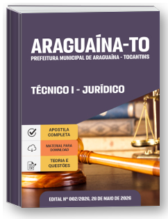 Técnico I - Jurídico - Prefeitura de Araguaína-TO