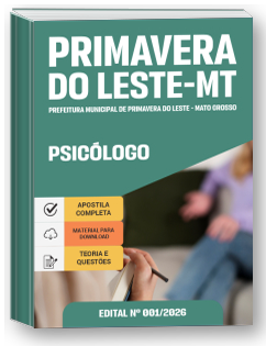 Psicólogo - Prefeitura de Primavera do Leste-MT