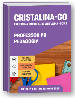 Professor PII - Pedagogia - Prefeitura de Cristalina - GO