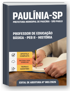 Professor de Educação Básica - PEB II - História - Prefeitura de Paulínia - SP