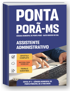 Assistente Administrativo - Câmara Municipal de Ponta Porã-MS