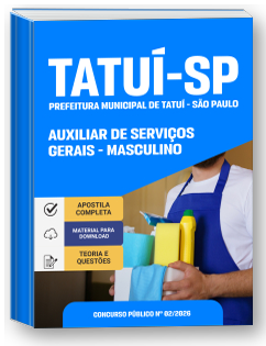 Auxiliar de Serviços Gerais - Masculino - Prefeitura de Tatuí-SP