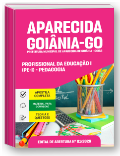Profissional da Educação I (PE-I) - Pedagogia - Prefeitura de Aparecida de Goiânia - GO